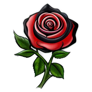 Classic Rose Tattoo Design Png Oar PNG Image