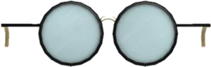 Classic Round Glasses Transparent Background PNG Image