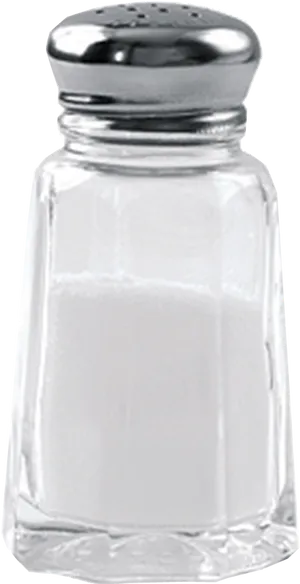 Classic Salt Shaker Filledwith White Salt PNG Image