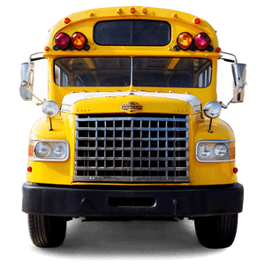 Classic School Bus Front View PNG 05242024 PNG