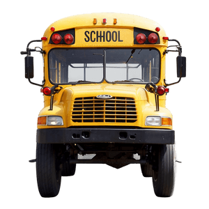 Classic School Bus Front View PNG vjb PNG