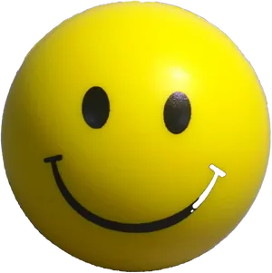 Classic Smiley Face Ball PNG Image