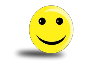 Classic Smiley Face Black Background PNG Image