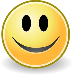 Classic Smiley Face Emoji PNG Image