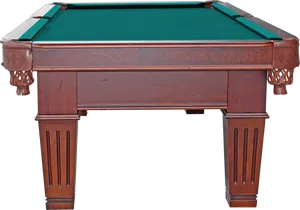 Classic Snooker Table Corner View PNG Image