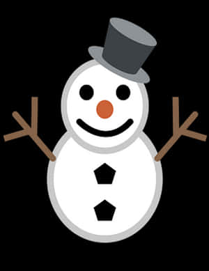 Classic Snowman Clipart PNG image with transparent background