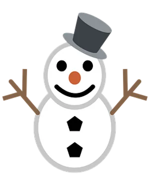 Classic Snowman Clipart PNG Image