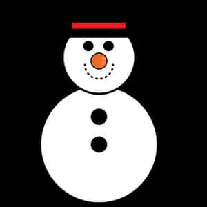 Classic Snowman Graphic PNG image with transparent background