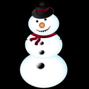 Classic Snowman Illustration PNG image with transparent background