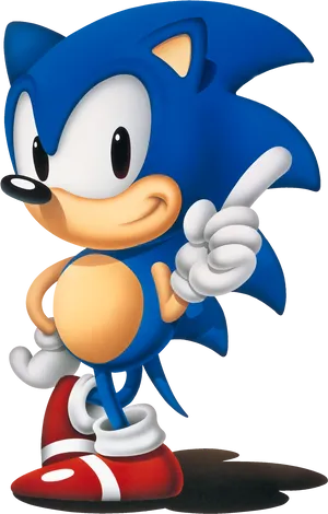 Classic Sonic Pose PNG Image