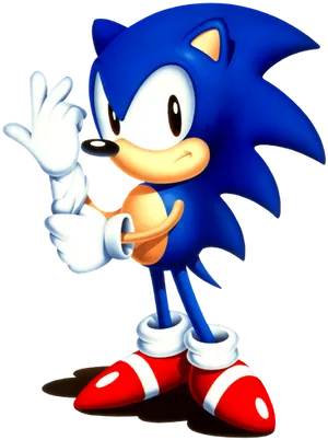 Classic Sonic Pose PNG Image