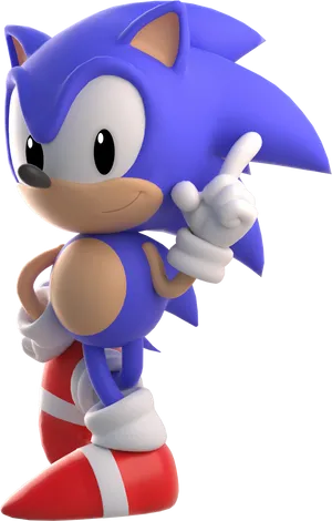 Classic Sonic Pose.png PNG Image