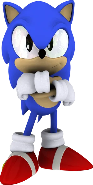 Classic Sonic Pose PNG Image