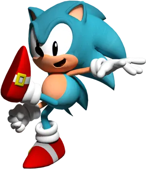 Classic Sonic Pose3 D Render.png PNG Image