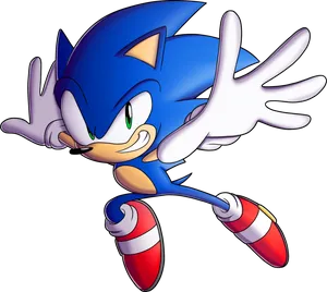 Classic Sonic The Hedgehog Pose PNG Image