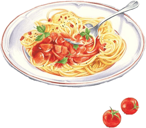 Watercolor Food Pasta Freetoedit - Pasta Watercolor, HD Png Download PNG image with transparent background