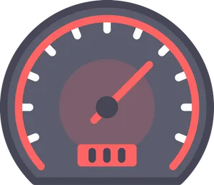 Classic Speedometer Design PNG Image