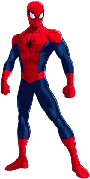 Classic Spiderman Pose PNG Image