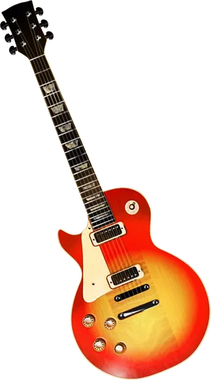 Classic Sunburst Electric Guitar PNG Image