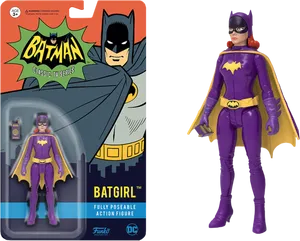 Classic T V Series Batgirl Action Figure PNG Image