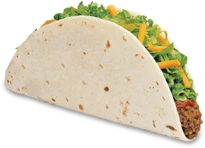 Classic Tacowith Lettuceand Cheese PNG Image