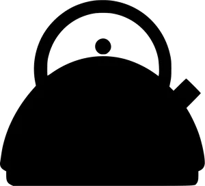 Classic Teapot Silhouette PNG Image