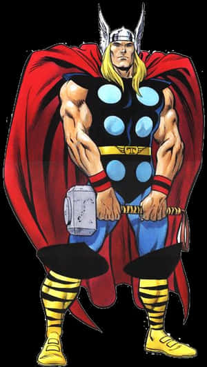 Classic Thor Comic Art PNG image with transparent background