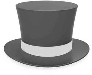 Classic Top Hat Graphic PNG Image