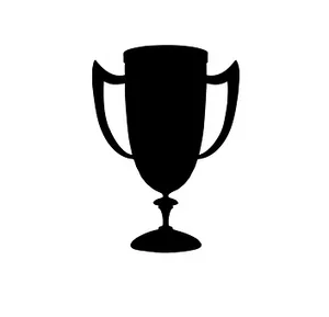 Classic Trophy Silhouette PNG Image