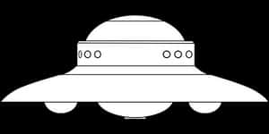 Classic U F O Silhouette PNG image with transparent background