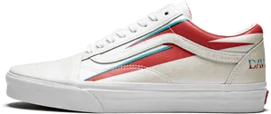 Classic Vans Skate Sneaker Side View PNG Image