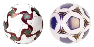 Classic Versus Modern Soccer Balls PNG Image