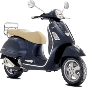 Classic Vespa Scooter Profile PNG Image