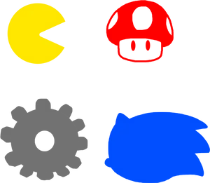 Classic_ Video_ Game_ Icons_ Collage PNG Image