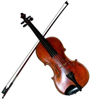 Classic Violinand Bow PNG Image