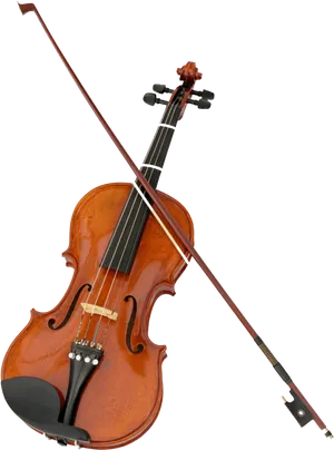 Classic Violinand Bow PNG Image