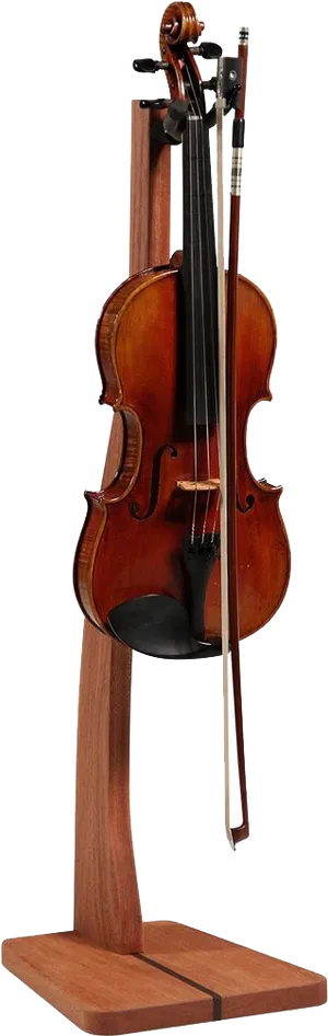 Classic Violinon Stand PNG Image