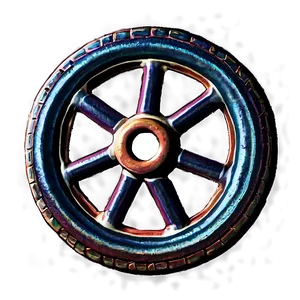 Classic Wagon Wheel Artwork Png Eno50 PNG Image