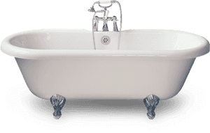 Towel Bathtub Shower Bathroom - Clawfoot Tub Png, Transparent Png PNG