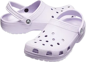 Classic White Crocs Footwear PNG Image