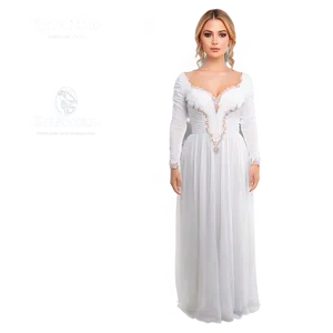 Classic White Gown Png Mbe97 PNG Image