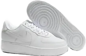 Classic White Sneaker Profileand Sole PNG Image