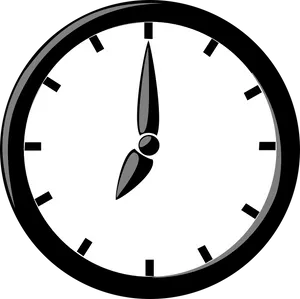 Classic White Wall Clock PNG Image