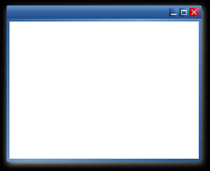 Classic Window Interface Blank Screen PNG image with transparent background