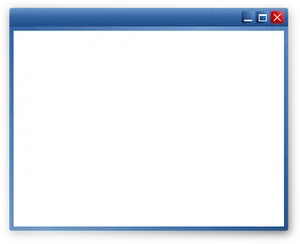 Classic Window Interface Blank Screen PNG Image