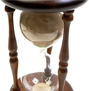 Classic Wooden Hourglass PNG Image