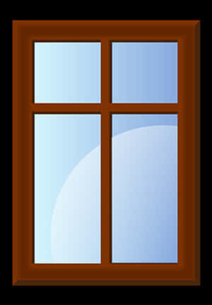 Classic Wooden Window Vector PNG image with transparent background