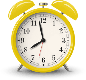 Transparent Clock Clipart Png - Yellow Alarm Clock Png, Png Download PNG