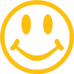 Classic Yellow Smiley Face PNG Image