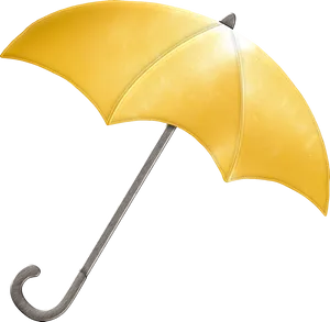 Classic Yellow Umbrella PNG Image